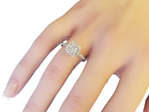 Diamond Engagement Ring 14k White Gold 1.25tcw Natural Diamonds