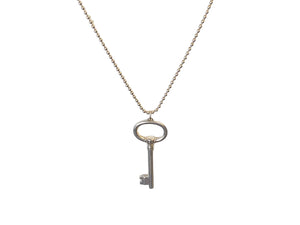 Tiffany & Co. Key Necklace Large Sterling Silver 35" in Length