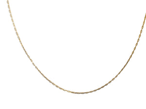 Vintage Italian 14k Chain Yellow Gold Stamped Link Necklace Minimalistic
