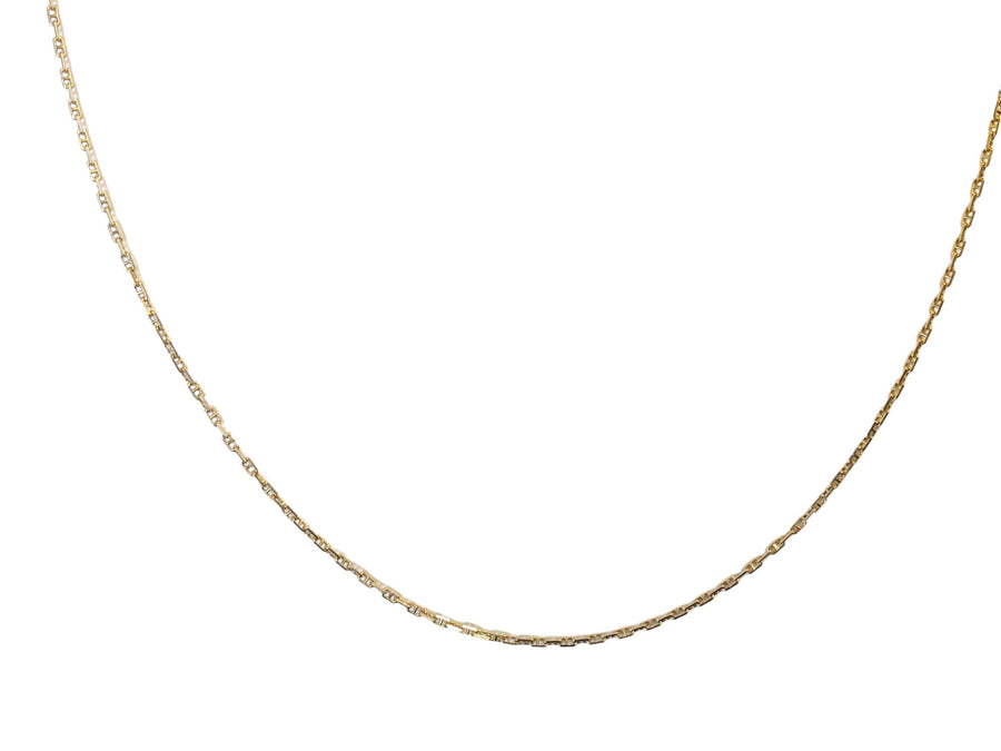 Vintage Italian 14k Chain Yellow Gold Stamped Link Necklace Minimalistic
