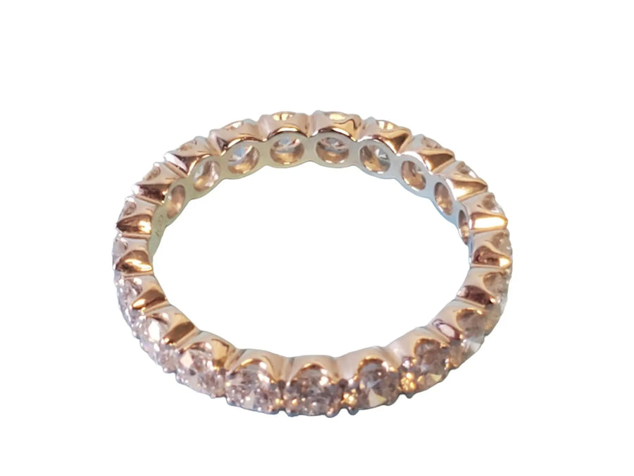 Signed Eternity Band 2.08tcw 18k White Gold White VS Diamonds New Close Out ring - Joseph Diamonds