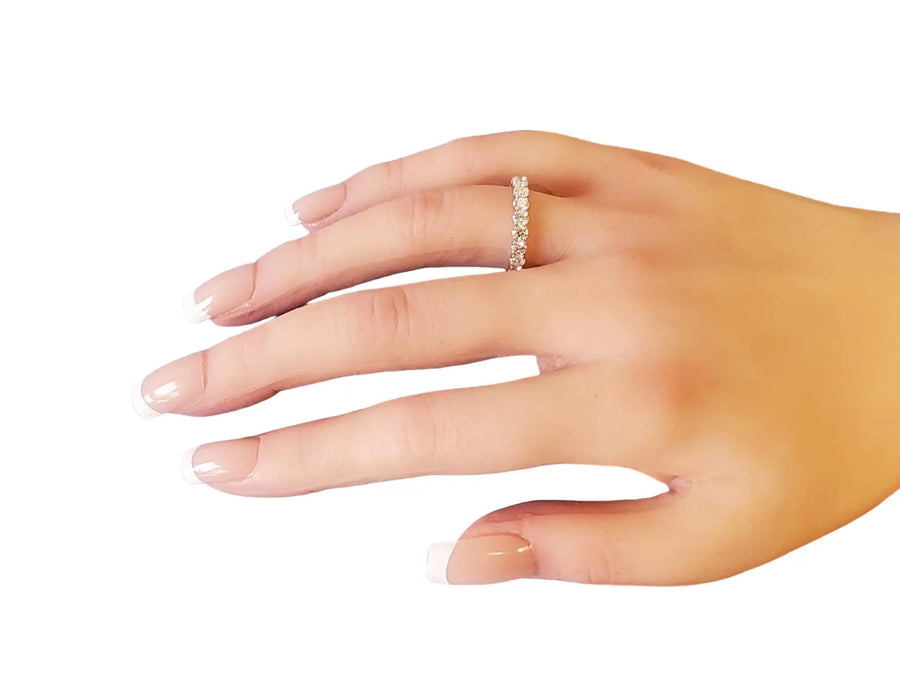 Signed Eternity Band 2.08tcw 18k White Gold White VS Diamonds New Close Out ring - Joseph Diamonds