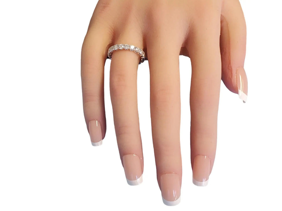 Signed Eternity Band 2.08tcw 18k White Gold White VS Diamonds New Close Out ring - Joseph Diamonds