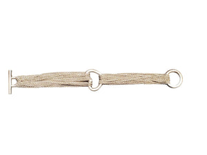 Tiffany & Co Mesh Toggle Bracelet Sterling Silver Heart Classic - Joseph Diamonds
