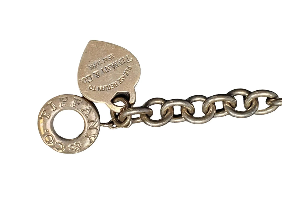 Tiffany & Co Sterling Bracelet Please Return to Tiffany Toggle Heart Chain - Joseph Diamonds