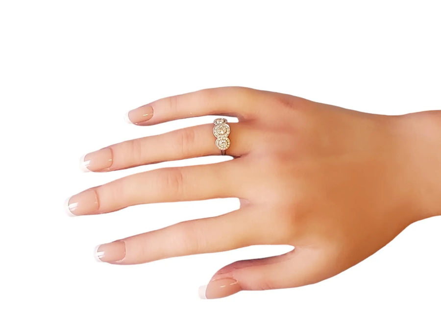 Tiffany & Co. Circlet Ring of Diamonds 3 Stone Halo Platinum .55tcw - Joseph Diamonds