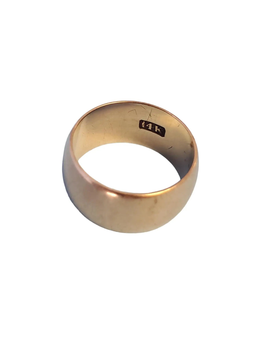 Vintage Antique Band 14k Ring Yellow Gold Diamond Band, Wedding Band - Joseph Diamonds