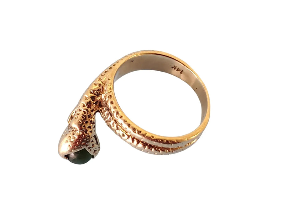Vintage Old Snake Ring 14k Yellow Gold Signed Kimberly - Joseph Diamonds