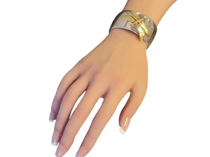 Vintage TIFFANY & CO. 18K Dragonfly Tri-Color Gold Sterling Cuff Bracelet - Joseph Diamonds